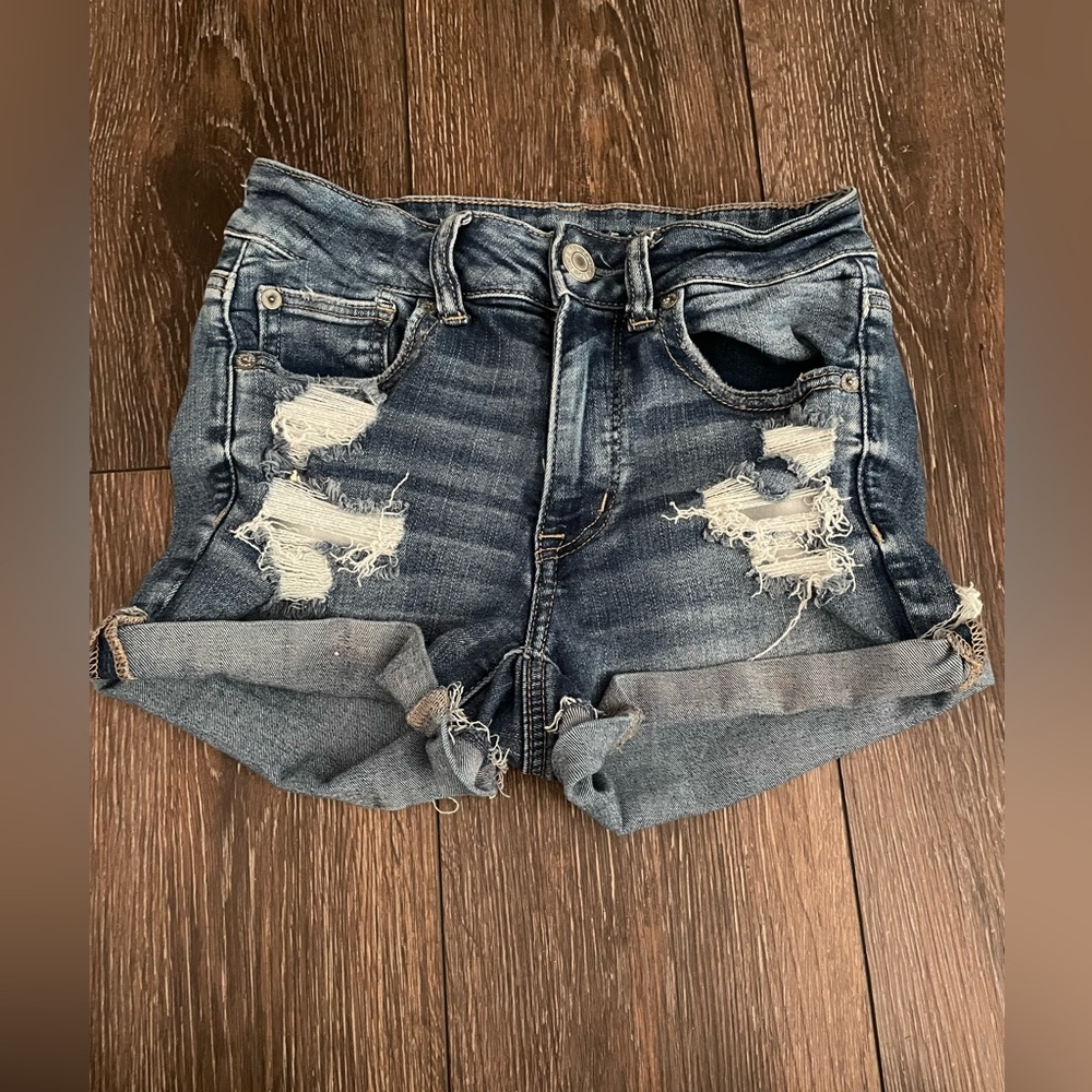 Women’s Hi-Rise shortie A&E denim shorts